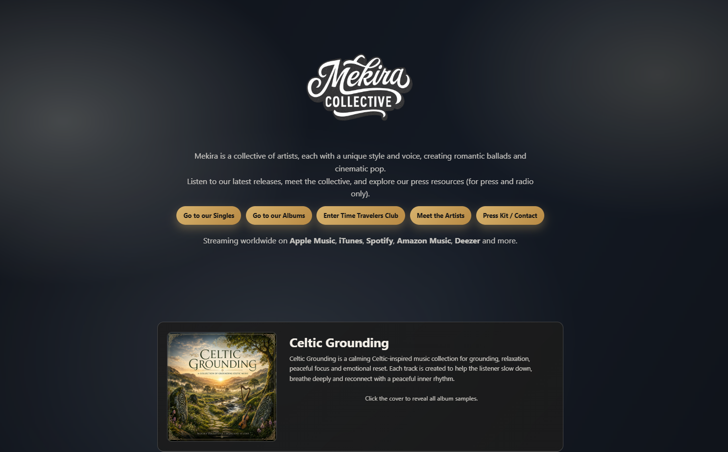 Collection website template preview