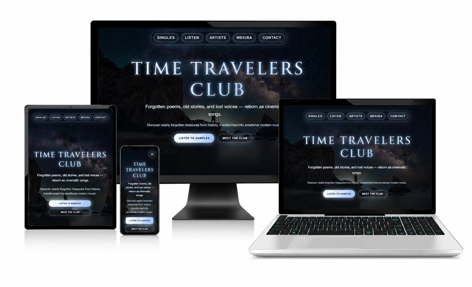 Preview of The Collection creative showcase website design