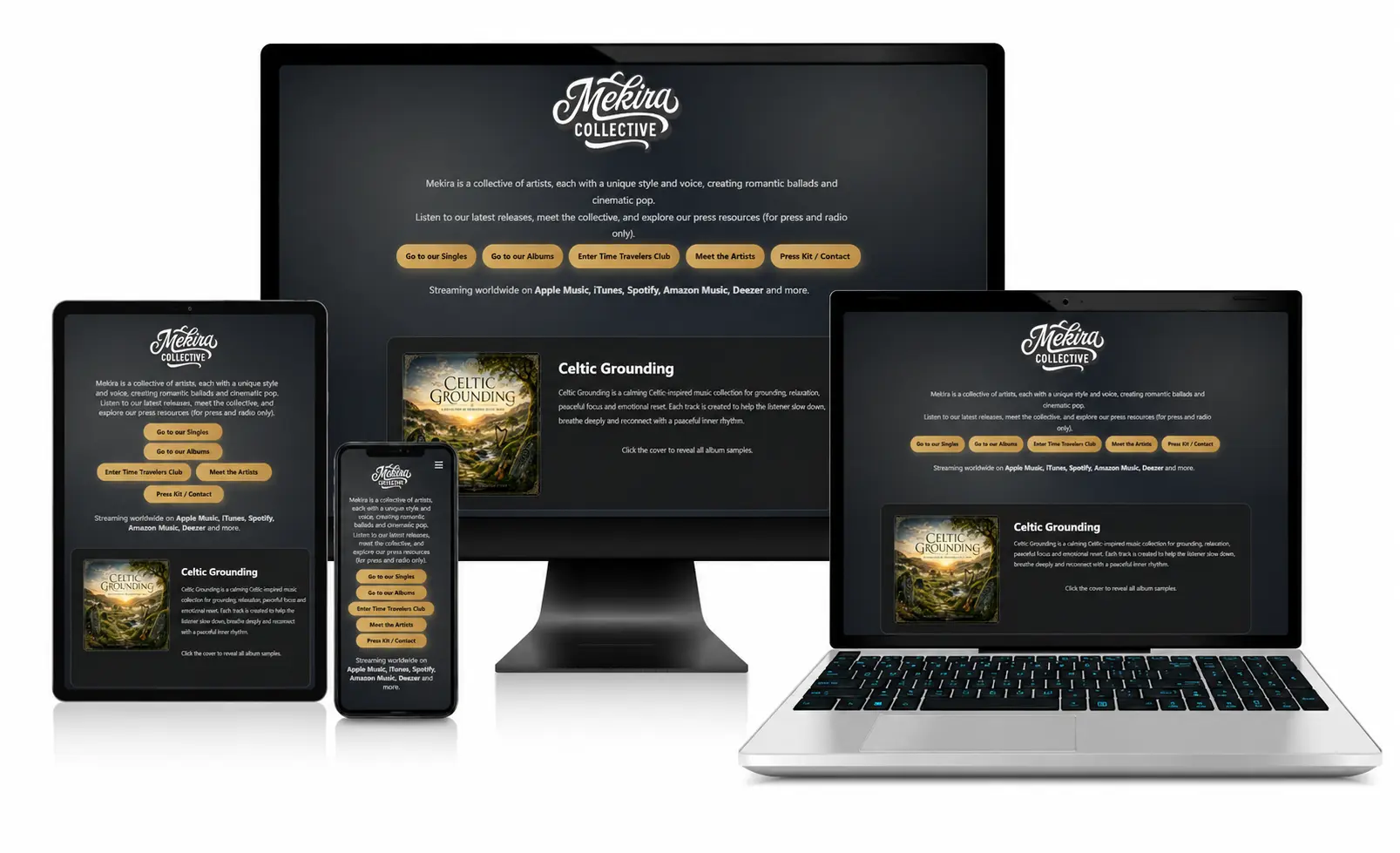 Preview of The Hive collective and multimedia website design