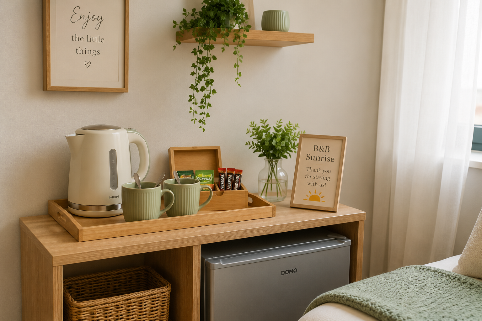 Tea and coffee corner in the master room